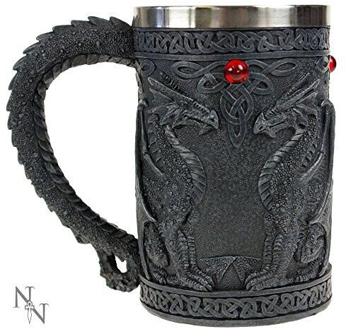 Nemesis Now Black Wing beer mug, 18 cm, black