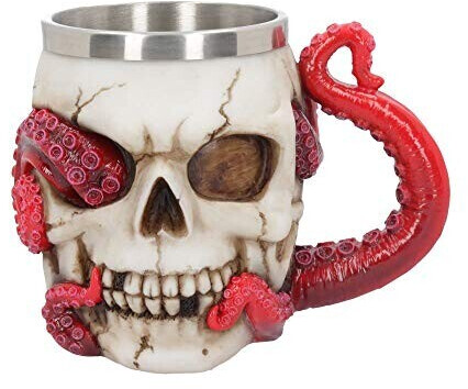Nemesis Now Devoured beer mug, synthetic resin, with stainless steel insert, red, one size