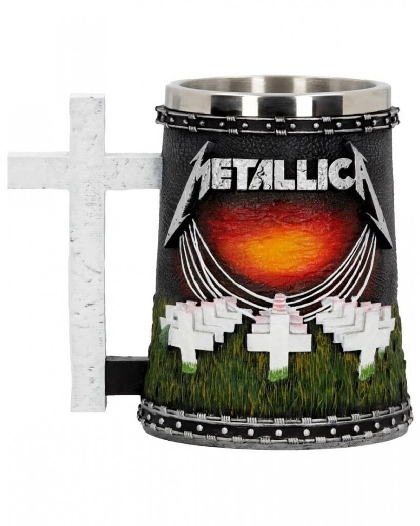 Nemesis Now Metallica-Master of Puppets beer mug, synthetic resin, black, 14.5 cm
