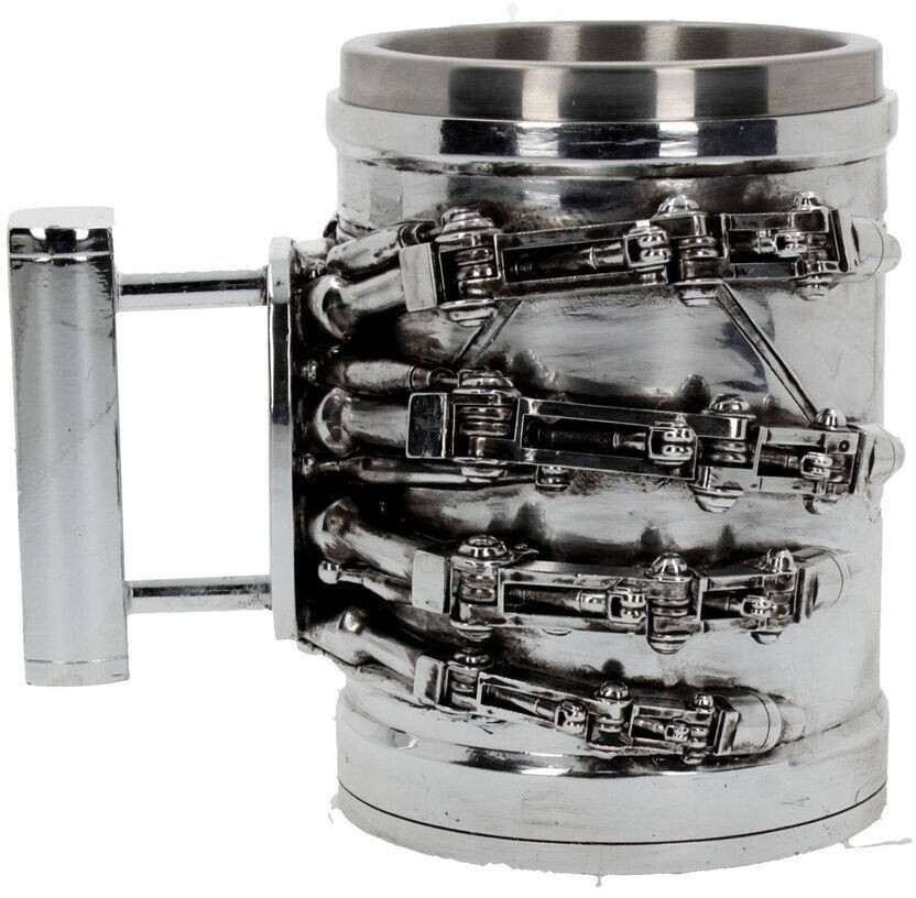 Nemesis Now Terminator 2 beer mug, synthetic resin, with stainless steel insert, 17 cm, silver-colored