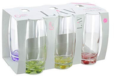 LAV 1618261 Beer mug, tall form, glass, transparent, 39 cl, 6 pieces