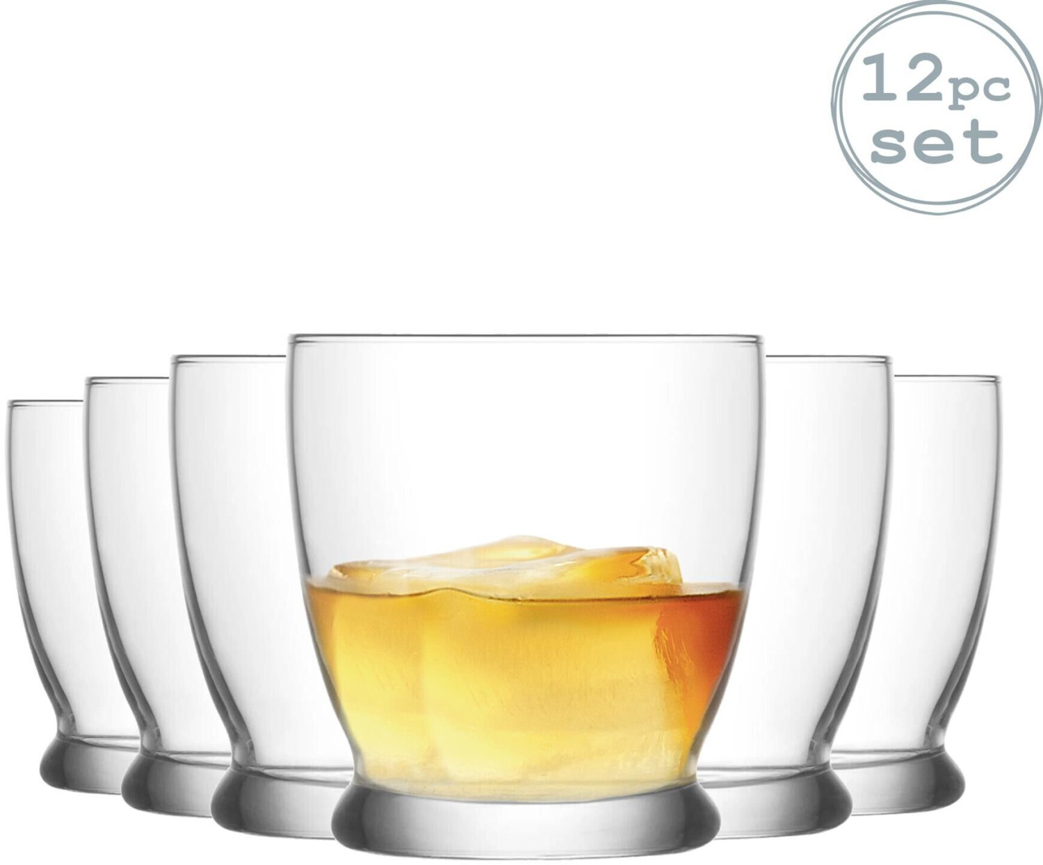 LAV Roma Whiskey Glass Glasses - 295ml - Pack of 12