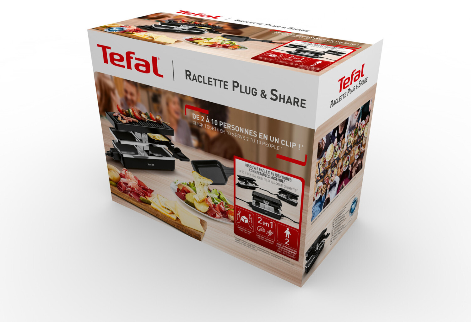 Raclette Plug & Share Tefal RE230812 2 personnes 400W