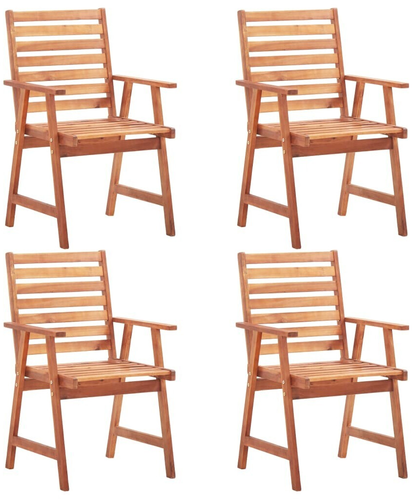 vidaXL Chaises d'extérieur en acacia (4 pièces)