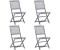 vidaXL Folding Outdoor Chairs in Acacia (4 Pieces)