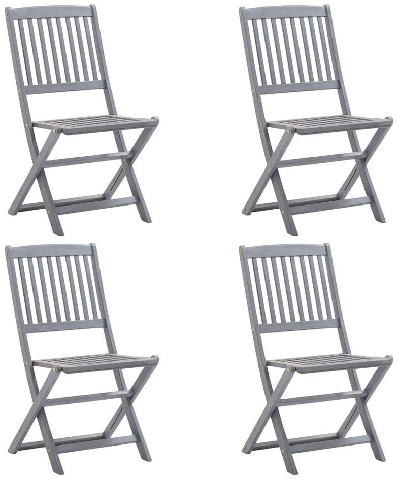 vidaXL Chaises pliables d'extérieur en acacia (4 pièces)