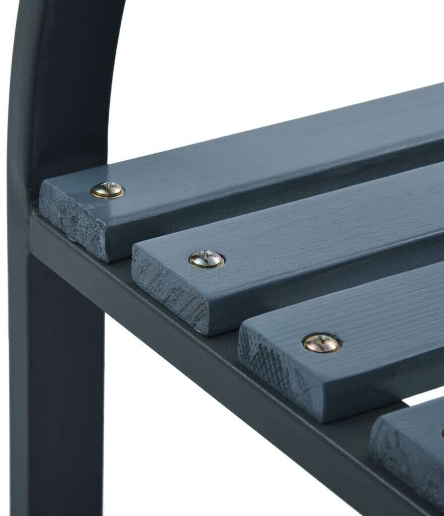 vidaXL Chaises de jardin en bois gris (2 pièces)