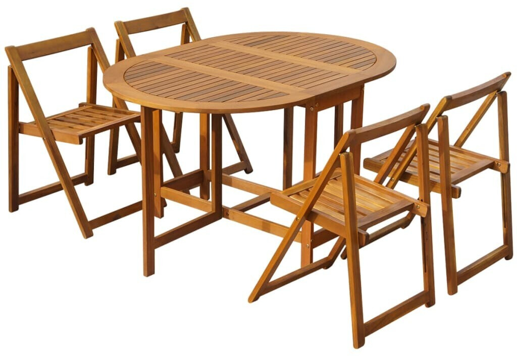vidaXL Ensemble d'extérieur 5 pièces en acacia