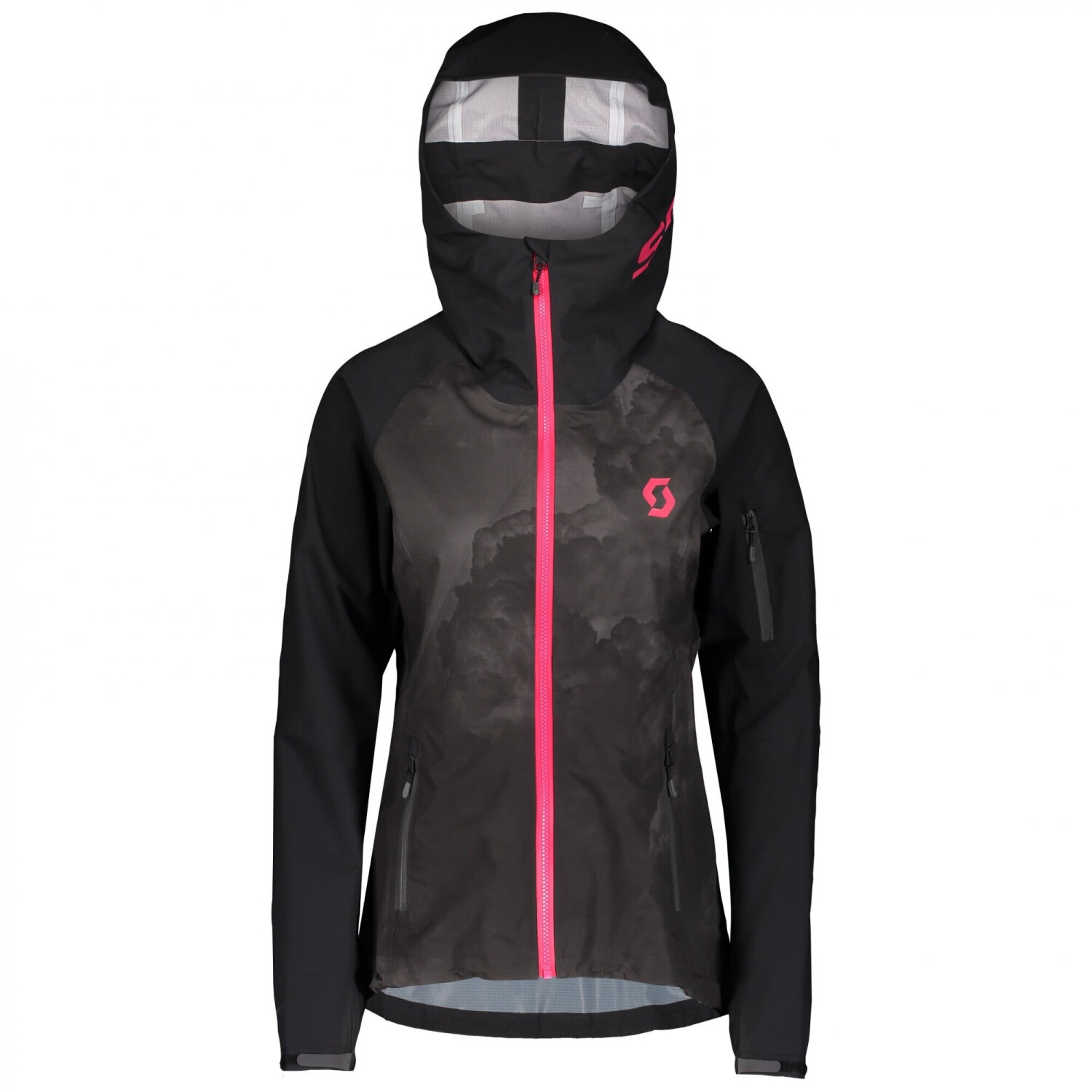 Scott W Trail Storm Waterproof Jacket Black/Virtual Pink