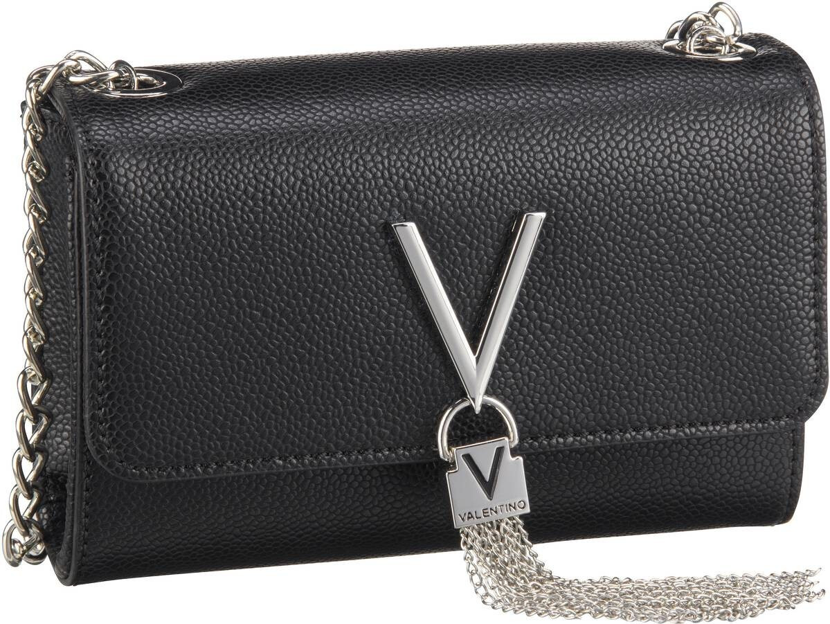 Valentino Bags Divina foldover clutch bag in black