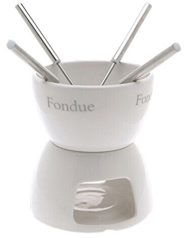 Excellent Houseware 411697 Chocolade fondue Set of 4 ceramic chocolate fondue