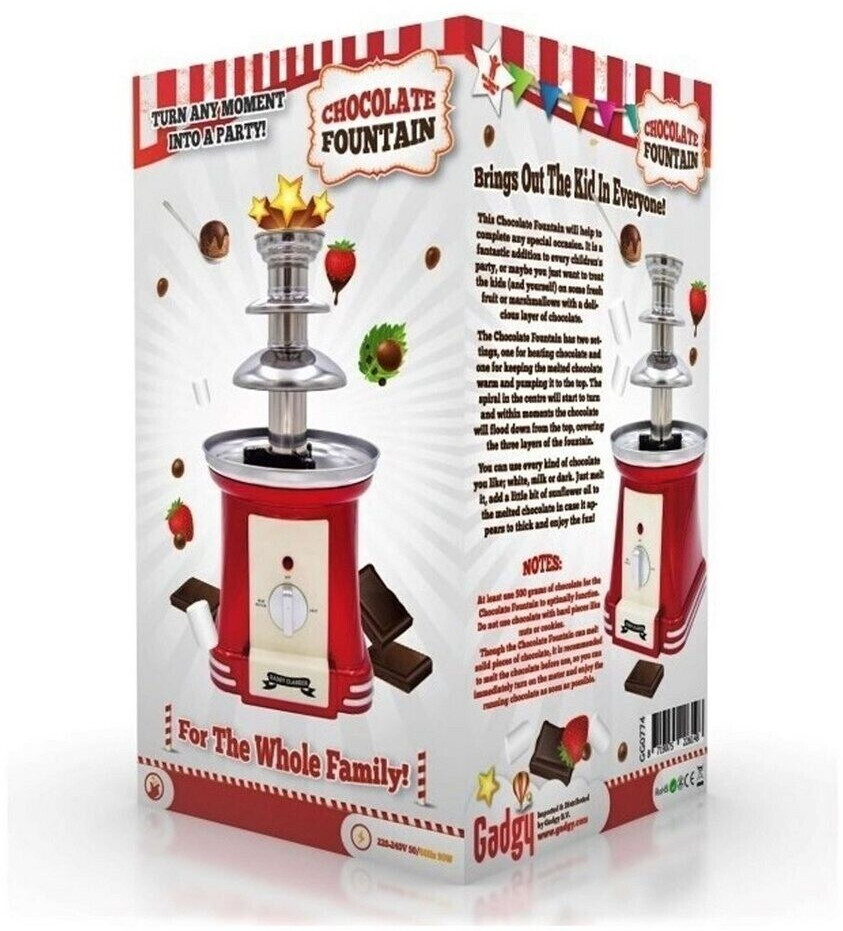Gadgy Chocolate fountain GG0774, 3-tier fountain in a retro look