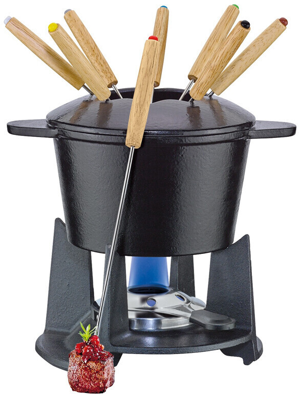 Spring Grenoble black matt fondue set