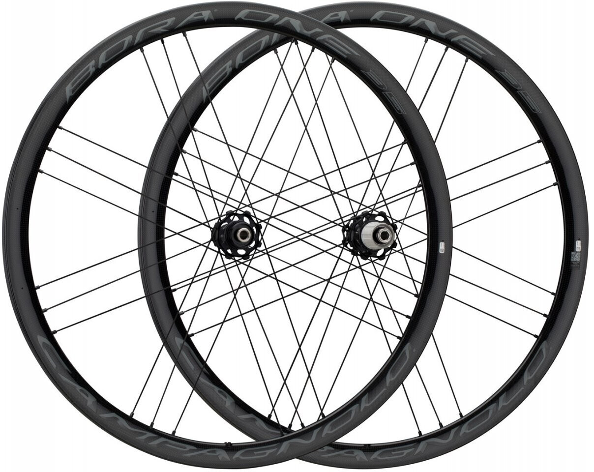 Campagnolo Bora One 35 DB Dark Label Disc Center Lock Tubular (2018) carbon-black 28 (VR 12x100 + HR 12x142) Campa