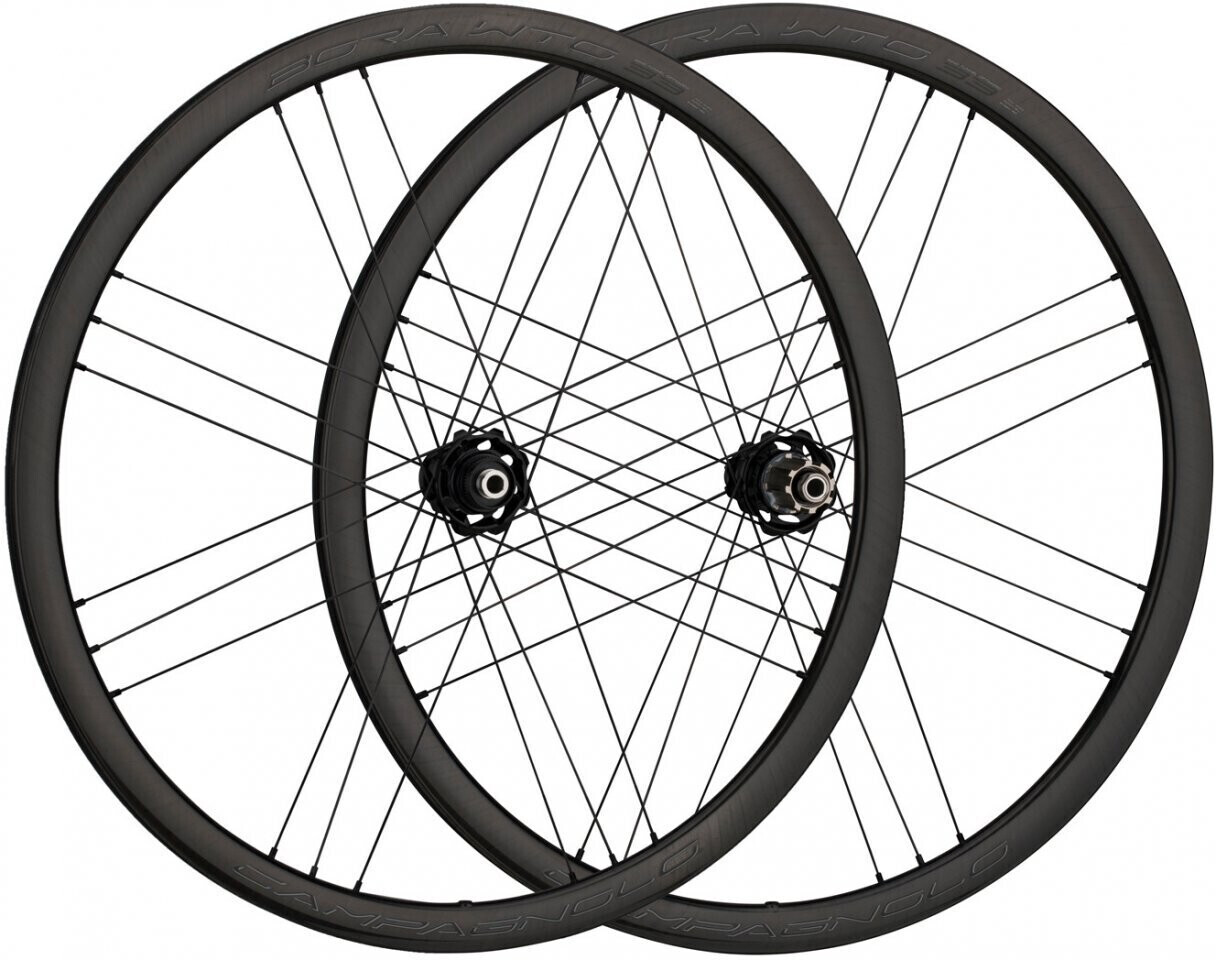 Campagnolo Bora WTO 33 Carbon Disc Center Lock 28 black-dark label 28 (VR 12x100 + HR 12x142) Shimano