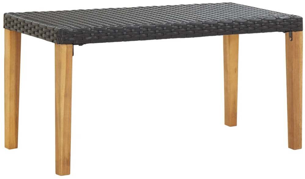 VidaXL Banc de jardin en résine tressée noire