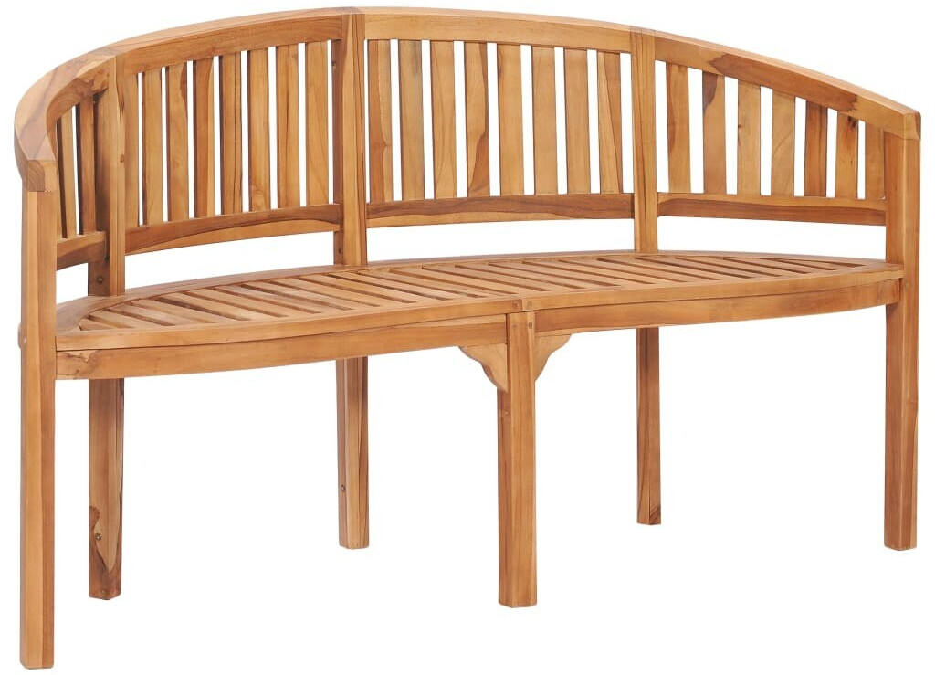 vidaXL Banc de jardin en forme de banane en teck