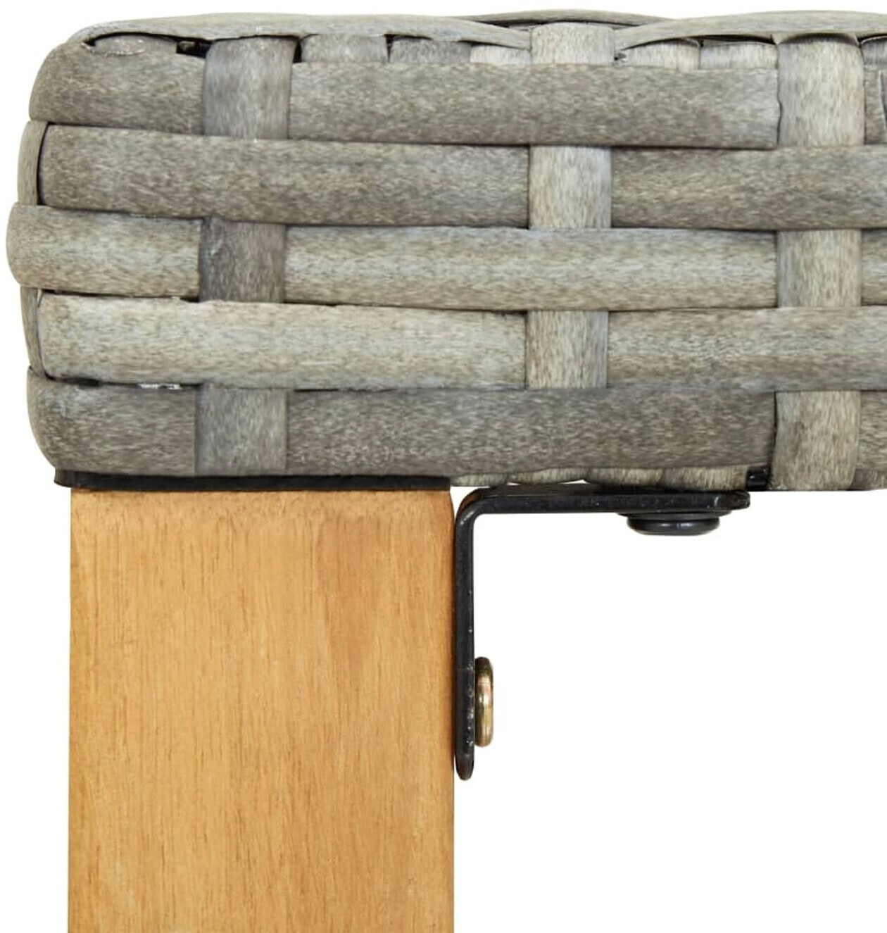 vidaXL Garden Bench in Braided Resin Light Grey ab 64,71