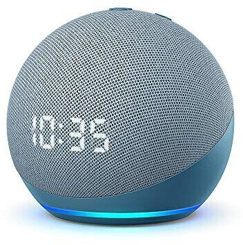 Amazon Echo Dot (4. Generation) mit Uhr blaugrau