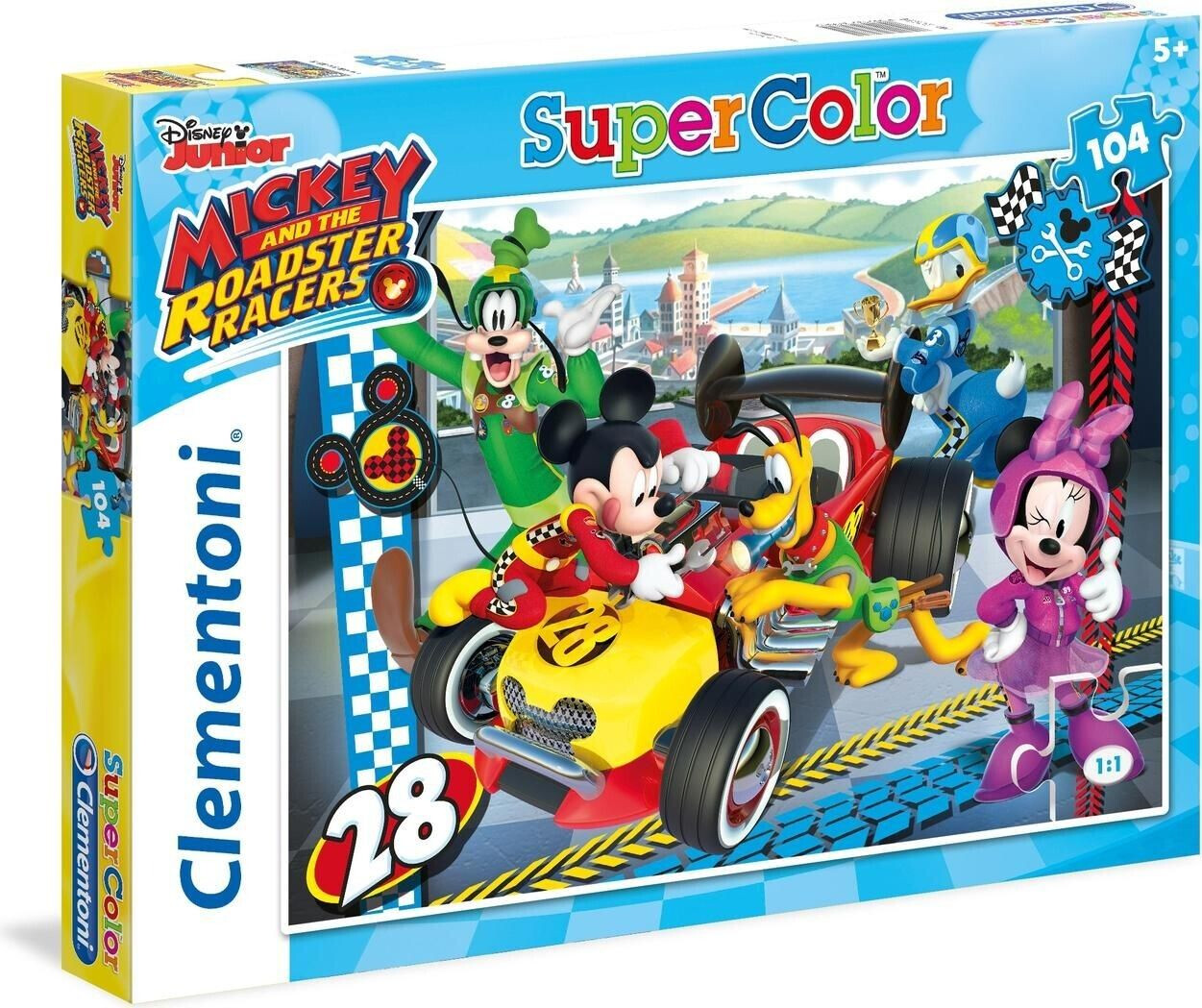 Photos - Jigsaw Puzzle / Mosaic Clementoni Supercolor Mickey and The Roadster Racers  (104 pcs.)