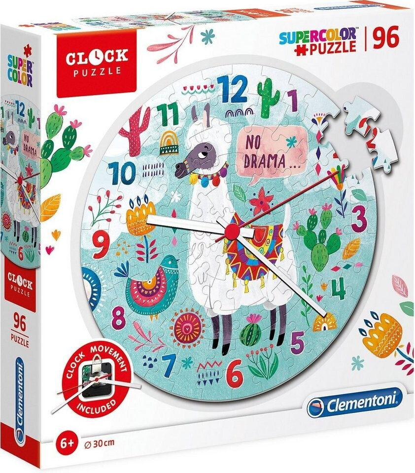 Clementoni Supercolor Clock Puzzle No Drama (96 pcs.)