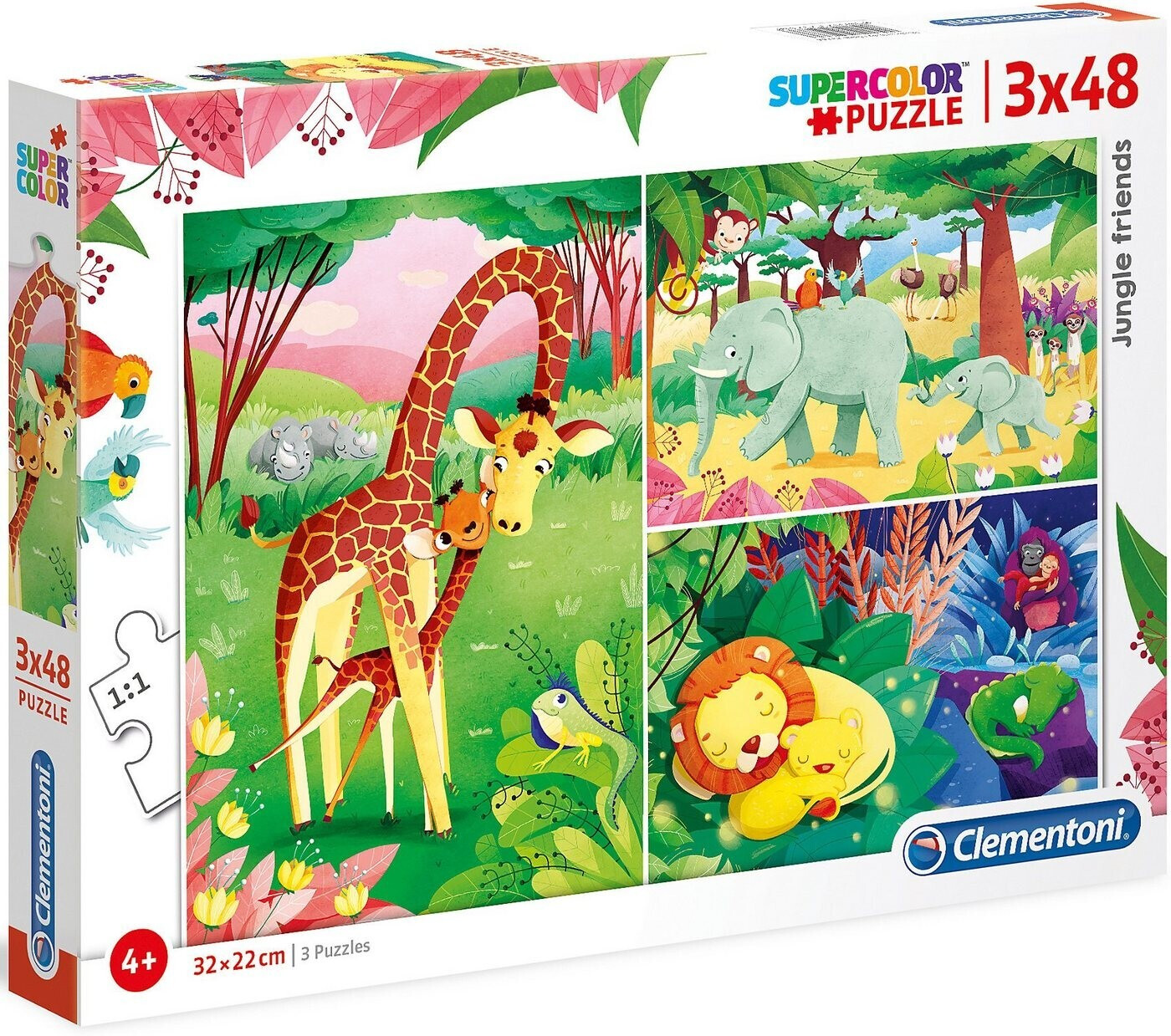 Clementoni Supercolor Dschungel Friends (3 x 48 pcs.)