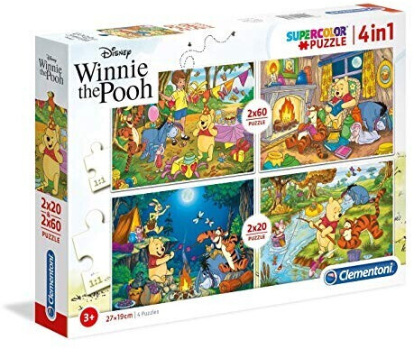 Clementoni Supercolor Winnie The Pooh (2 x 20 + 2 x 60 pcs.)