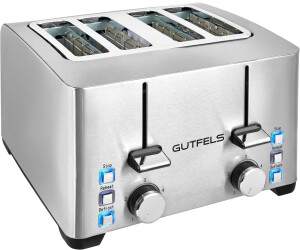 Gastro Toaster Edelstahl 4 Schlitze Scheiben 2240W 