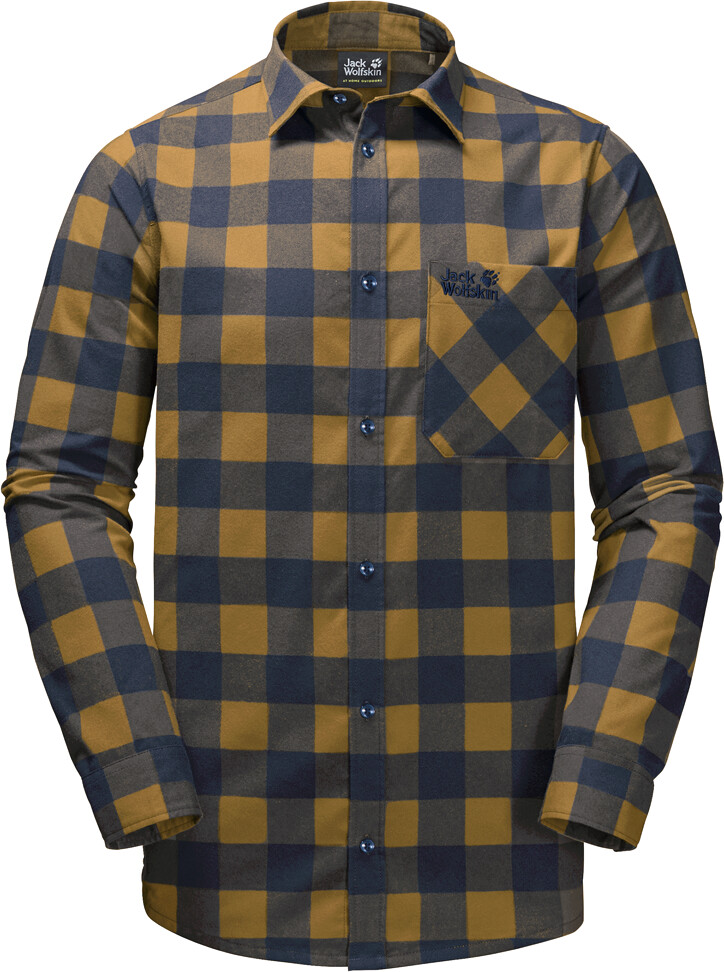 Jack Wolfskin Red River Shirt golden amber checks