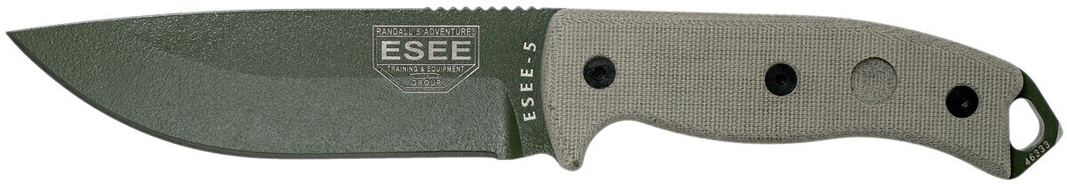 ESEE Knives Model 5, Kydex Sheath, OD-Green