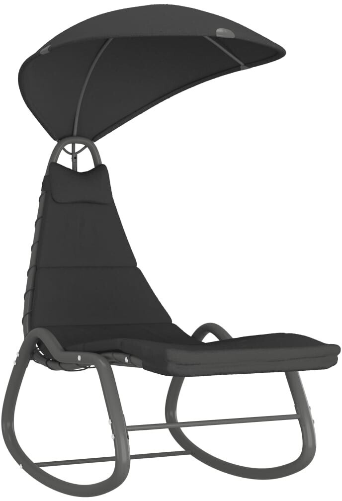vidaXL Balancelle de jardin 160 x 80 x 195 cm noir
