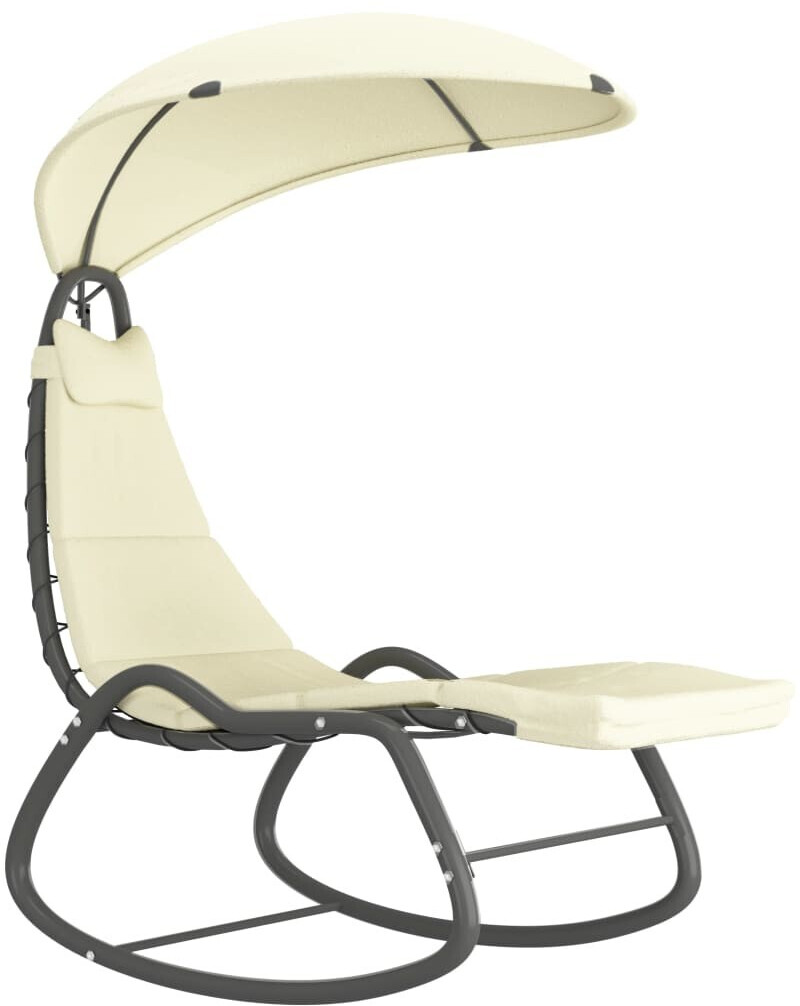 vidaXL Balancelle de jardin 160 x 80 x 195 cm crème