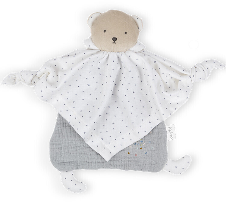 Kaloo Doudou ourson coton bio gris au meilleur prix sur idealo.fr