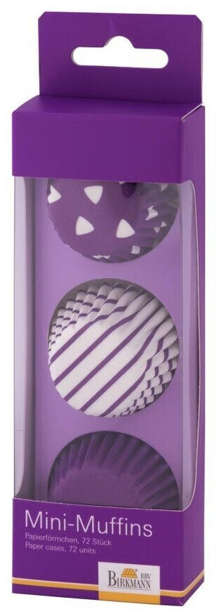 Birkmann Muffin mold mini paper cases Color Splash purple 72 pieces