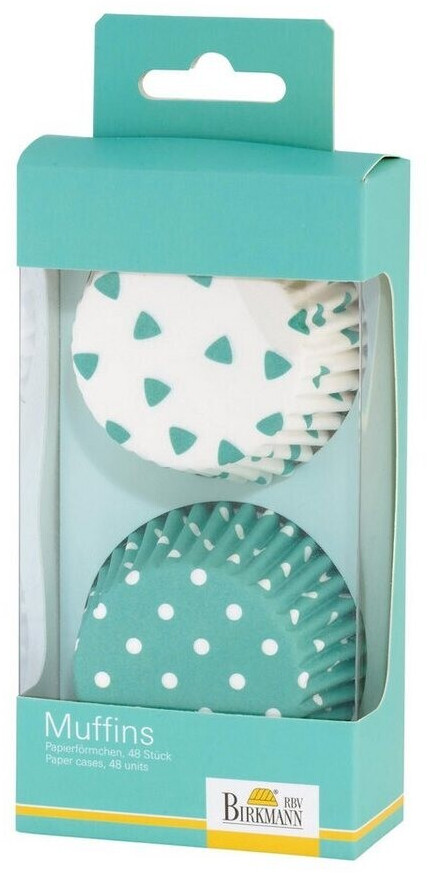 Birkmann Muffin tins Color Splash turquoise 48 pieces