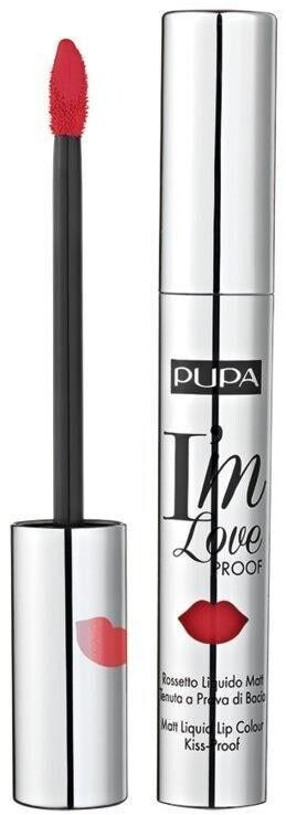 Pupa I'm Loverproof Liquid Mat Lipstick (10ml) - 010 fire red