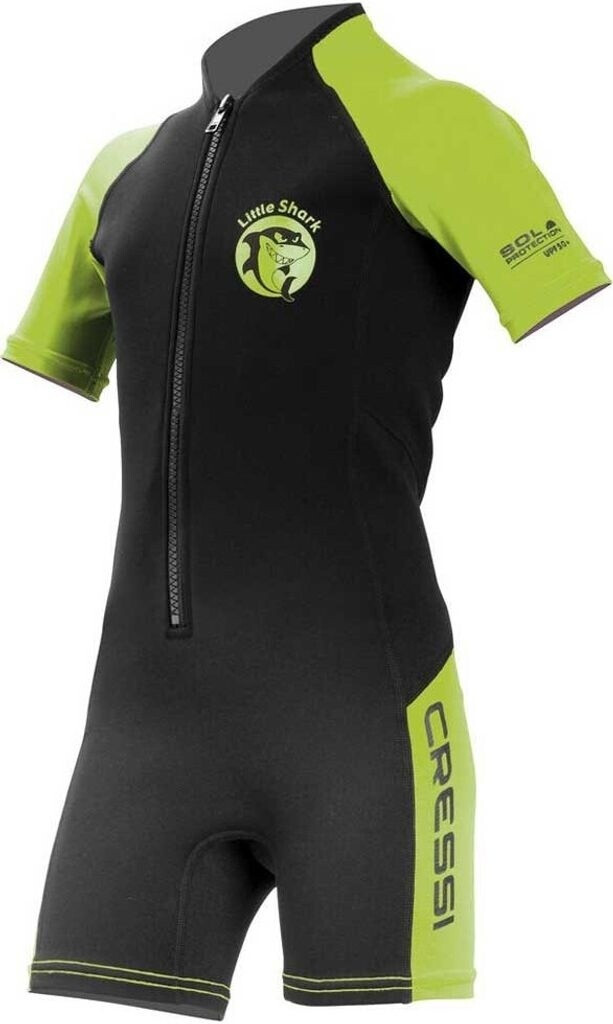 Cressi Little Shark 2mm Short Sleeve black/lime