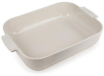 Peugeot Appolia rectangular baking dish with handles, ceramic, ecru / white, 8.3x40.5x27 cm, capacity: approx. 4 l, 60008