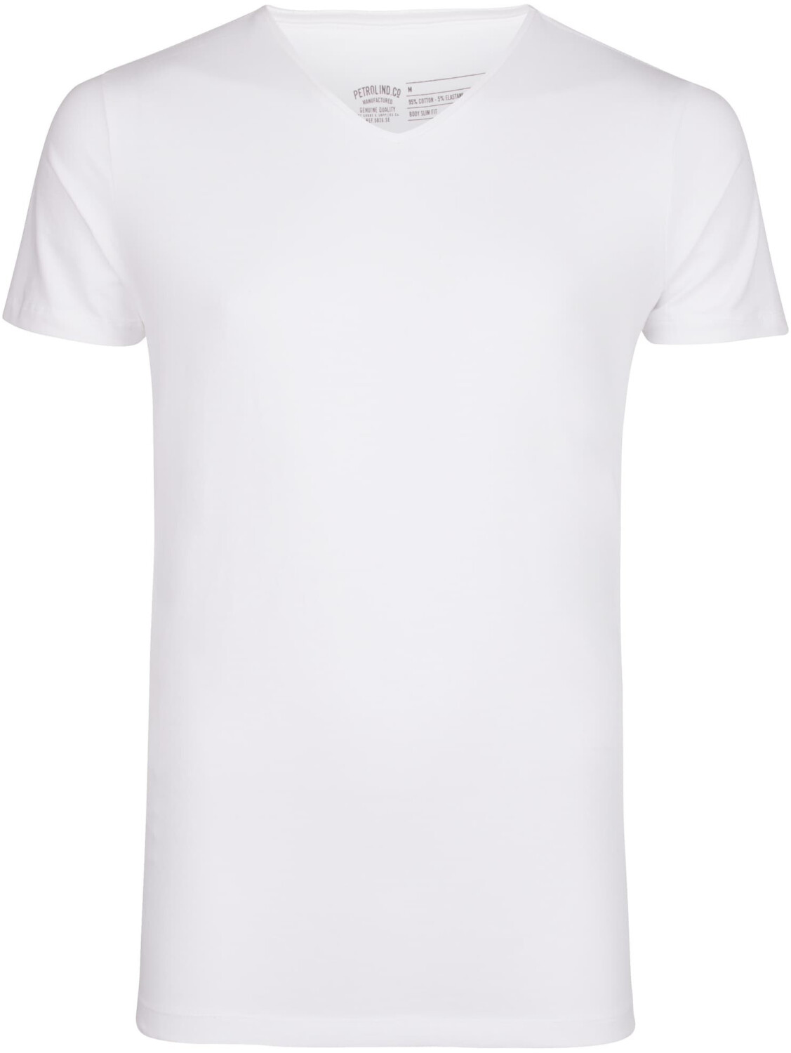 Petrol V-Neck 2 Pack (M-BF-VLYCRA) bright white