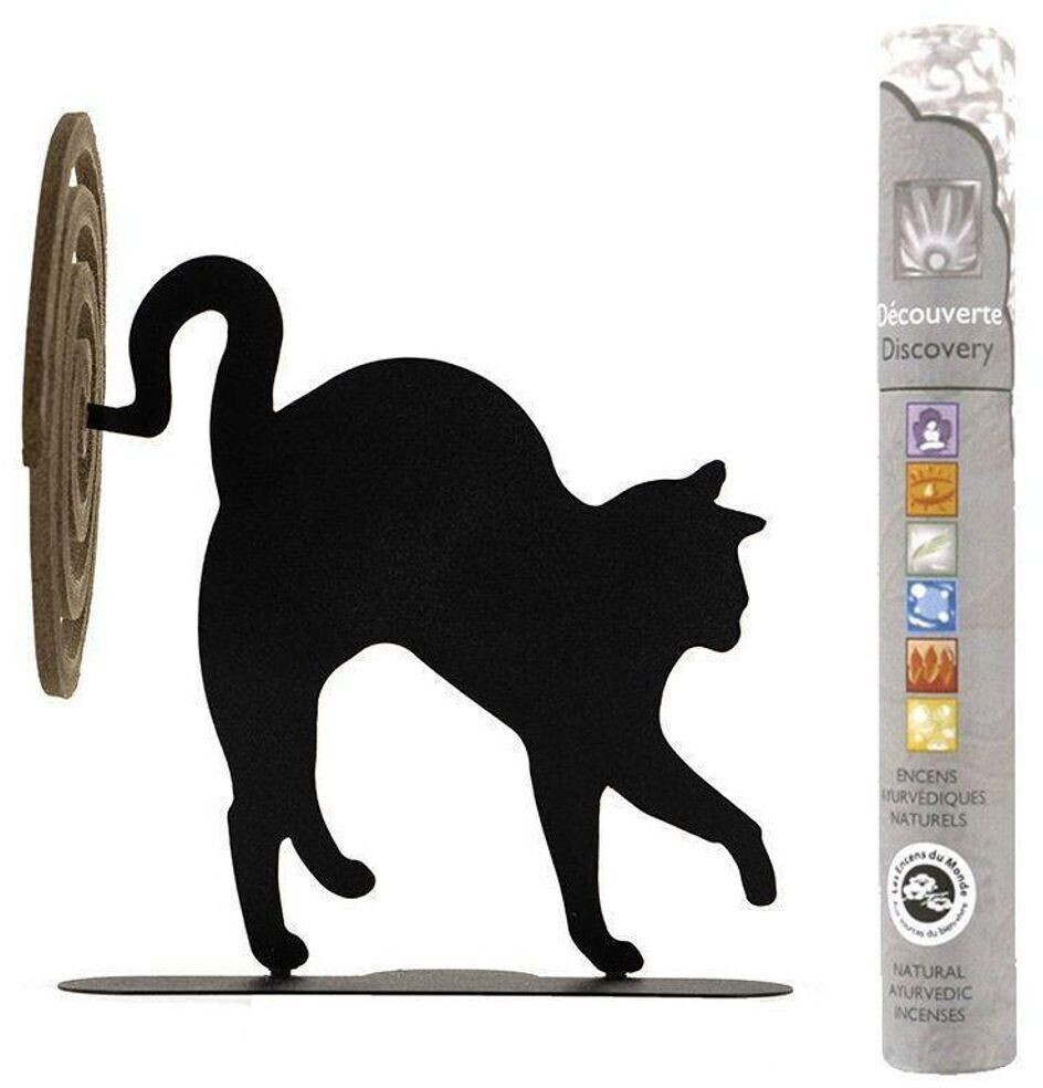 Florisens Porte encens spirales chat + encens ayurvédique