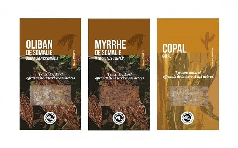Florisens Résines d'encens à brûler (oliban, myrrhe, copal)