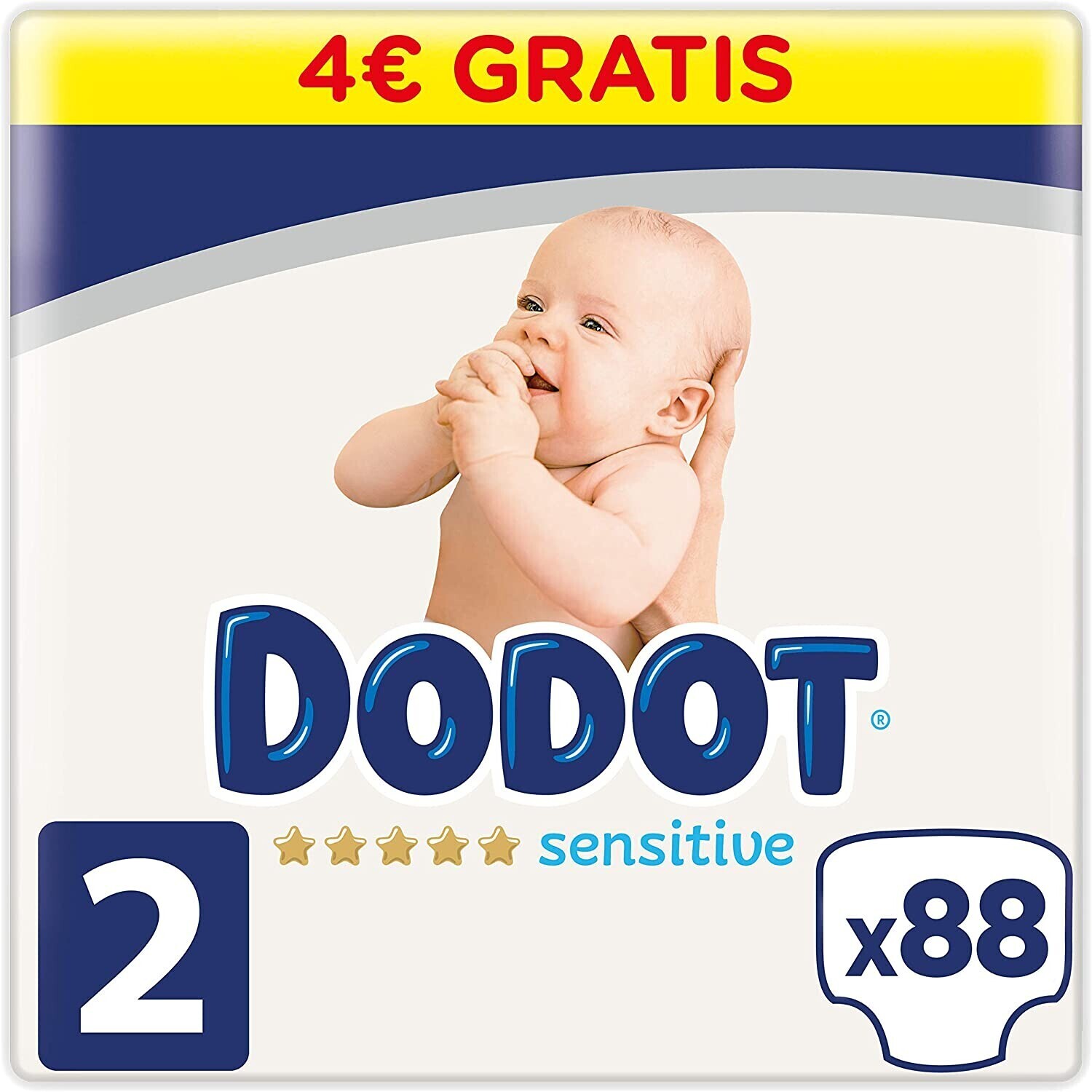 Dodot Sensitive Size 2 (3 - 6 kg) 92 pcs