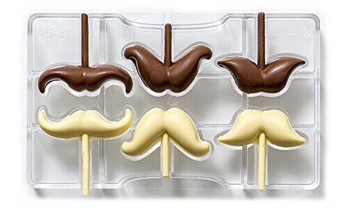 Decora 0050080 Chocolate mold mustache 200X120X22 MM
