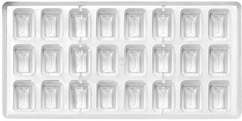 ibili 799404 Chocolate mold, conical / rectangular, plastic, white, 30 x 14 x 2 cm