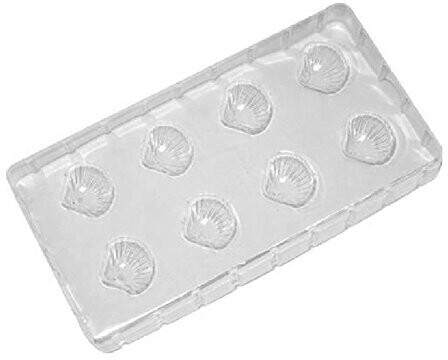 ibili Chocolate praline shell 23.5x12 cm made of plastic, white, 23.5 x 12 x 5 cm