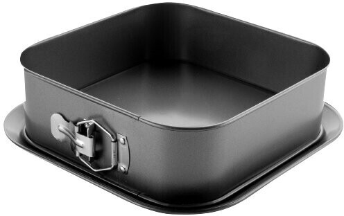 ibili Springform pan set, square with extra base, sheet steel, black, 17 x 17 x 8 cm, 2 units