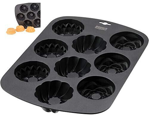 Kaiser Elektro Inspiration muffin pan for 9 muffins, 38 x 27 cm, non-stick coated with 3 bunch designs
