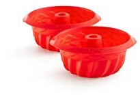 Lékué Savarin Gugelhupf pan, red