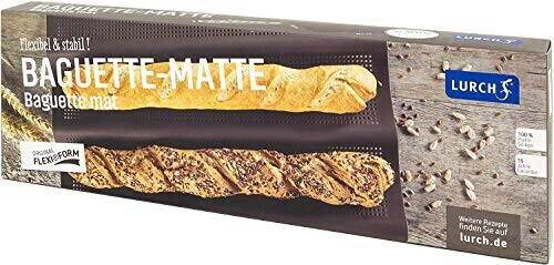 Lurch 85085 FlexiForm baguette triple / bread pan for 3 baguettes (36 cm) made of 100% BPA-free platinum silicone, brown