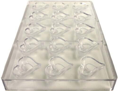 Martellato Chocolate molds, polycarbonate Hearts gray